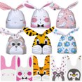 thumbnail image 2 of 50 bolsas de plástico para dulces, bolsas de regalo, lindas bolsas de dibujos animados para galletas, bolsas para envolver dulces, bolsas con orejas de conejo, suministros para fiestas de cumpleaños p, 2 of 5