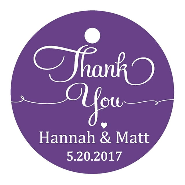 100 Pcs Papier Cadeau Rond Personnalisé Merci à Suspendre Tags Cadeaux de Mariage Personnalisés Tags