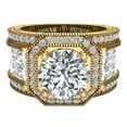 thumbnail image 4 of Engagement Ring 18K Gold Halo Rings for women 8.00 mm 6.85 carat (G,VS1) (Moissanite Center), 4 of 5