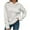 White, variant on SwiftWear Women's Embossed Letter Hoodie - Waffle Texture Pullover with Front Pocket, Soft Comfort Fit Casual Sweatshirt Gray