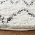 thumbnail image 4 of SAFAVIEH Berber Feride Geometric Shag Area Rug, Cream/Light Gray, 6'7" x 6'7" Round, 4 of 12