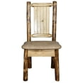 thumbnail image 6 of Glacier Country Collection Side Chair - Buckskin Upholstery, w/ Laser Engraved Elk Design, 6 of 11