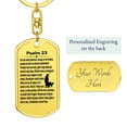 thumbnail image 6 of Psalm 23 Polish Psalm Dawida Bible  Keychain Stainless Steel or 18k Gold Dog Tag, 6 of 20