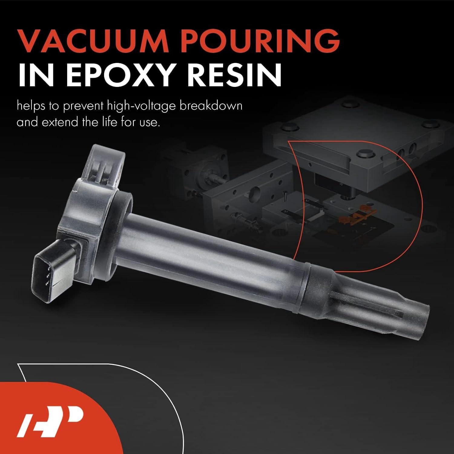 A-Premium Ignition Coils Pack Replacement for Avalon Camry Highlander RAV4 Sienna RX350 ES350 V6 3.5L 6-PC Set