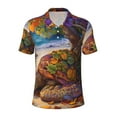 thumbnail image 2 of Daiia Colorful Maple Leaf Beach Turtle Pattern Men’s Polo Shirts,Solid Deck Shirt,Classic Fit, Breathable Cotton Polo for Casual and Sport Wear-X-Large, 2 of 7