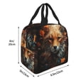 thumbnail image 2 of Pofeuu Floral Fox Print Lunch Bag Lunch Box Large Capacity Insulated Lunch Bag for Adult, Leakproof Reusable Lunch Tote Bags for Work, 2 of 5