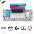 thumbnail image 5 of Long Mouse Pads for Desk,Gray Christmas Tree Pattern Desk Mats on Top Of Desks, Desk Mouse Pad Extra Large with 3mm Non-Slip Base and Stitched Edge for Gaming,Office,Work,Home 31.5x11.8in, 5 of 5