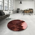 thumbnail image 4 of Ahgly Company Machine Washable Indoor Square Transitional Chocolate Brown Area Rugs, 4' Square, 4 of 7