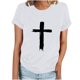 thumbnail image 1 of Camiseta Casual de Manga Corta de Cuello Redondo Impresa para las Mujeres, 95% Poliéster 5% Spandex Vintage Top Ligero para Diario, Fiesta Y Primavera Verano, 1 of 4