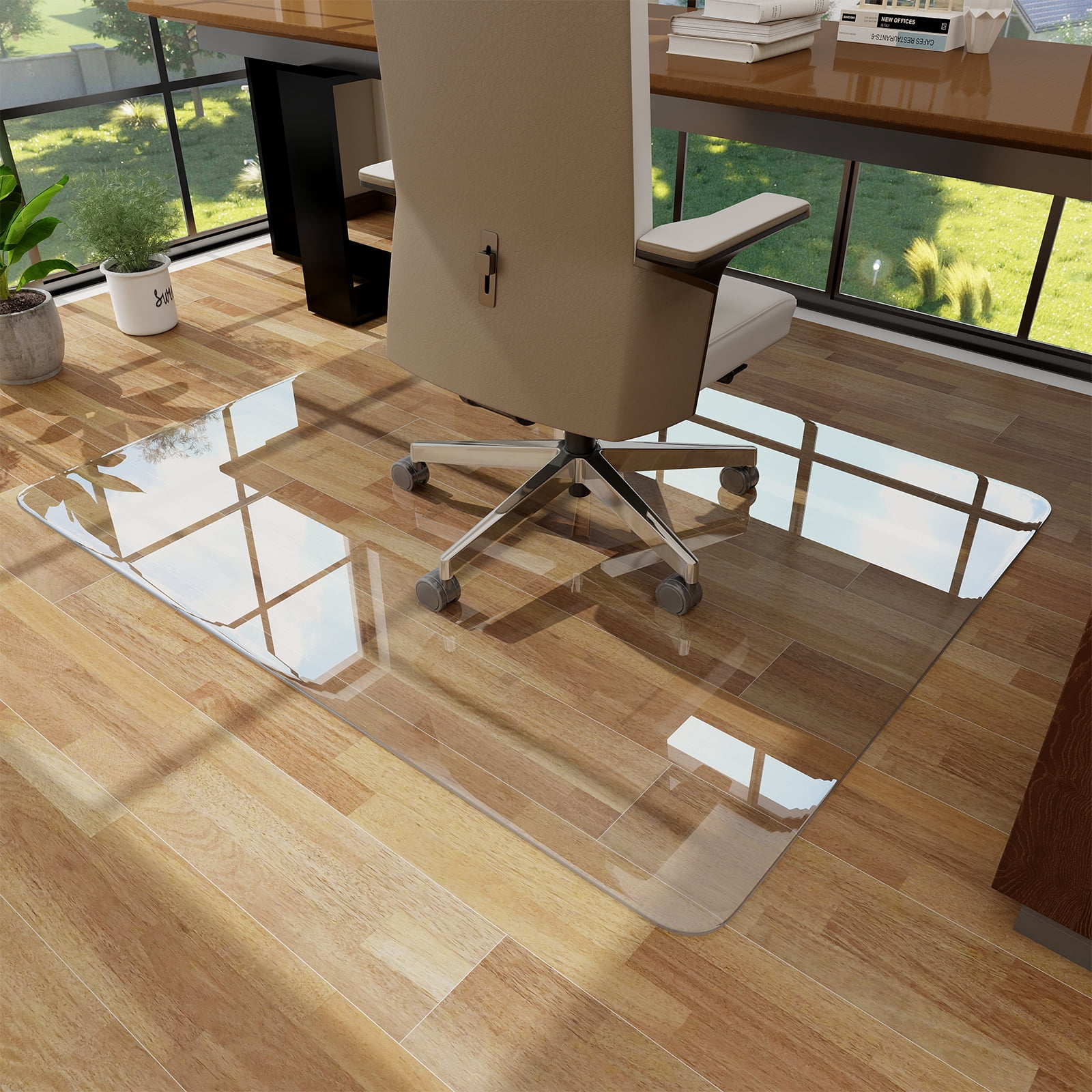 Anyrose 46"x55" Tempered Glass Office Chair Mat