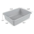 thumbnail image 2 of Utiao 22 Liter Large Commercial Bus Tub, 4-Pack Plastic Bus Tray, Grey, 2 of 7