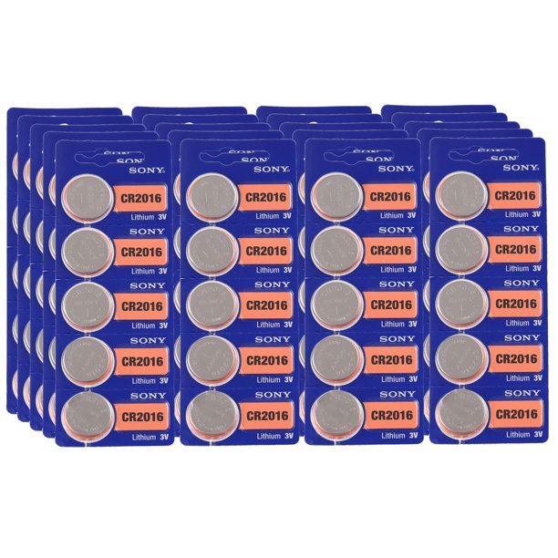 100pk Sony Coin Cell Battery CR2016 3V Lithium Replaces DL2016, BR2016