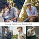 thumbnail image 5 of Adjustable sun hat men's travel beret (coffee + light gray) 2 pieces, 5 of 5