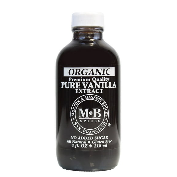 Morton & Bassett Organic Pure Vanilla Extract , 4fl oz
