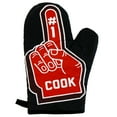thumbnail image 2 of Number One Cook Oven Mitt Funny Sports Fan Foam Finger Sarcastic Kitchen Glove, 2 of 6