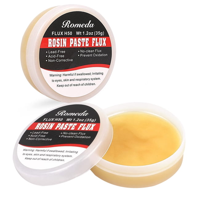 Pasta de flux para soldadura Romeda 2x35 g, resina, sin plomo