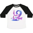 thumbnail image 3 of Inktastic 2nd Birthday Mermaid Tail Boys or Girls Toddler T-Shirt, 3 of 5