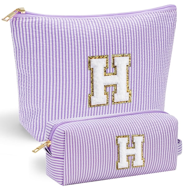 YOOLIFE Regalos de cumpleaños personalizados para amigas - 2 bolsas de maquillaje, bolsas de cosméticos para mujeres, bolsa de maquillaje de viaje, bolsa de maquillaje con bolsa de maquillaje pequeña,