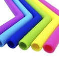 thumbnail image 3 of 13Pcs Wide Silicone Straws Reusable, Curved Food-Grade Silicone Smoothie Straws with 2 Cleaning Brushes, Flexible Colorful Silicone Straws for Kids, 3 of 9
