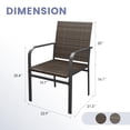 thumbnail image 4 of Vicllax 11-Piece Outdoor Patio Dining Set Wicker Rattan Chair with Metal Frame and Steel Round Table, 4 of 7