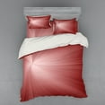 thumbnail image 2 of Ambesonne Abstract Bedding Set 3 Pcs, Ombre Effect Twirling Rays, Twin, Burgundy Dried Rose, 2 of 3