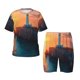 thumbnail image 1 of Fotbe Lighthouse At Sunset Coast Pijama Estampada de 2 Piezas para Niños – Ropa de Dormir de Manga Corta Cómoda para Niños y Niñas, Camiseta y Shorts de Algodón-Medium, 1 of 6