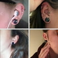 thumbnail image 5 of ZS 1 Pair Cat Ear Plug Single Flare Ear Tunnel Gauge Stretcher Stone Ear Expander Piercing 0g 00g, 5 of 6
