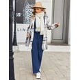 thumbnail image 3 of Ekouaer Pajamas for Women 2 Piece Lounge Set Fuzzy Fleece Long Sleeve Pullover Sweater Top Wide Leg Pants Set Outfits, 3 of 5