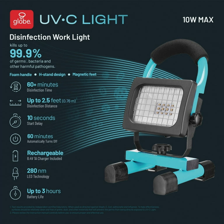 Portable UV-C store Disinfecting Worklight