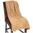thumbnail image 1 of Bedford Cottage Rose Petal Faux Fur Polyester Throw Color: Bronze, 1 of 1