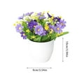 thumbnail image 3 of Sunxin Artificial Flowers Potted Artificial Flowers Flowers in Pots Flowers in Pot for Home Decoration Desktop Decor, 1 Artificial Bonsai, 3 of 5