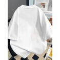 thumbnail image 2 of Women'S Casual T-Shirt - "BAIX TANDAI" Graphic Print, Loose Fit, Short Sleeve, Round Neck, All-Season Top for Summer 2025, Casual Wear | Cartoon Print Top | Comfortable Fit, Ladies T Shirts, 2 of 6
