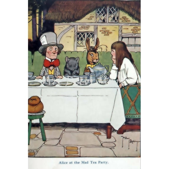 Alice In Wonderland II - CANVAS OR FINE PRINT WALL ART