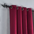 thumbnail image 5 of Home Soft Things Solid Blackout Curtains/Drapes Thermal Insulated Grommet Darkening Curtains, 2 Curtains and 2 Tiebacks Set - Burgundy - 54 x 96 inches, 5 of 7