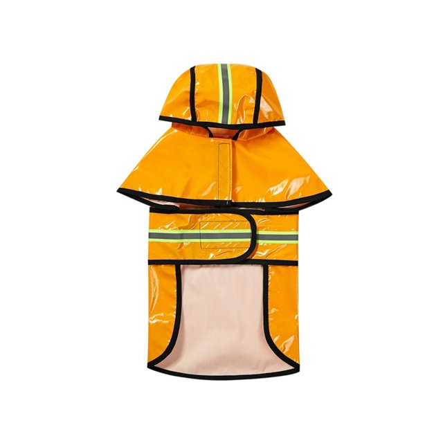 Greeniant Chubasquero reflectante Universal para mascotas, impermeable, con capucha, transpirable, impermeable, con capucha, para actividades de caminar Ropa para mascotas Amarillo S Greeniant PT004198-05