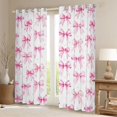 thumbnail image 2 of Homewish Pink Princess Bowknot Blackout Curtains Set of 2 (52x84 Each), Kawaii Cartoon Ribbon Window Curtains, Teens Kids Boys Girls Curtains and Drapes, Curtains Blackout Decor, 2 of 6