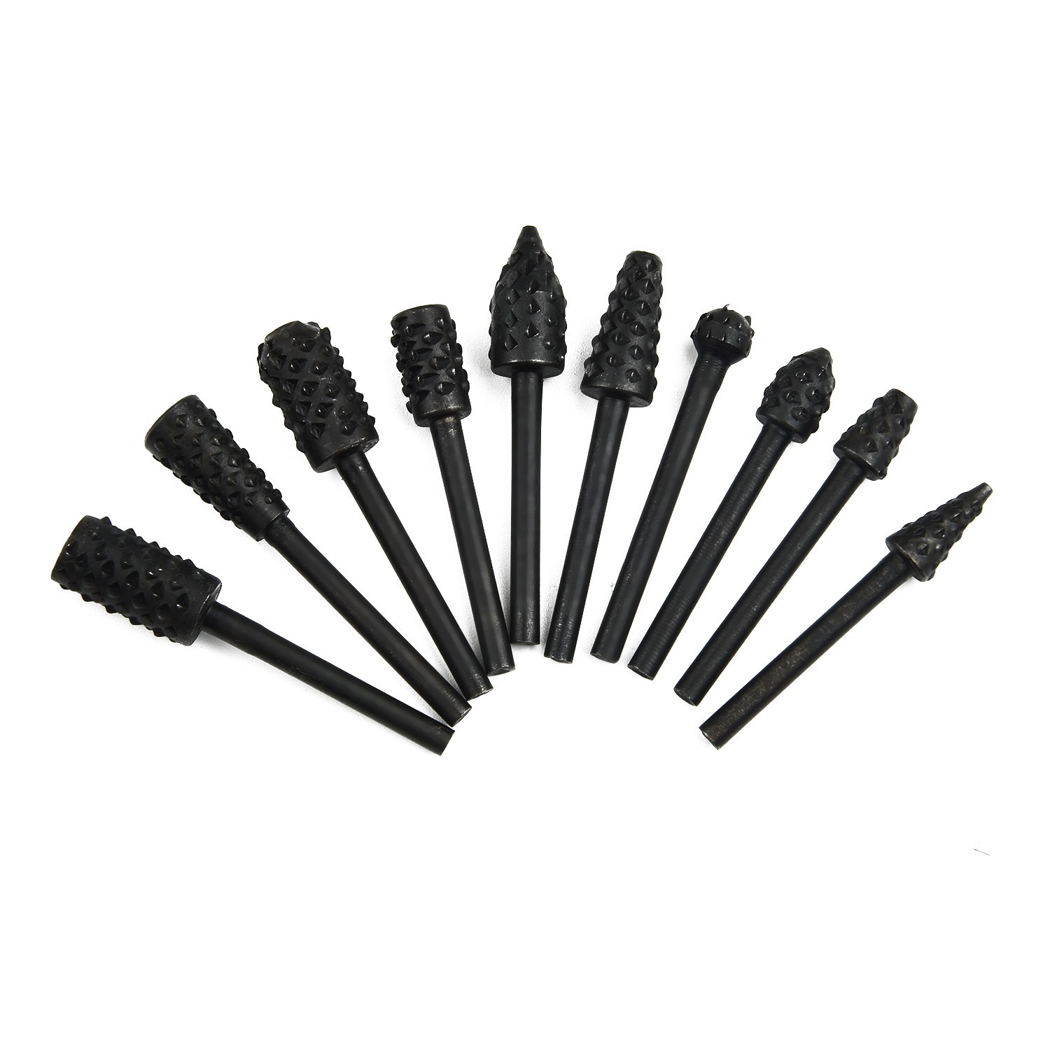 Lefu 10pcs Woodworking Rotary Burr Wood Carving File Rasp Drill