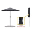 thumbnail image 3 of FLAME&SHADE 9 ft Outdoor Market Patio Table Umbrella with Tilt, Anthracite, 3 of 7