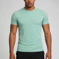 thumbnail image 2 of GUZOM Mens Performance Quick Dry Diamond Plate T-Shirt, Slim Fit Crew Neck Polyester Tee, Green,Size 3XL, 2 of 9