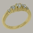 thumbnail image 2 of LBG British Made 14k Yellow Gold Natural Aquamarine Womens band Ring - 33 size options - Size 9.5, 2 of 6