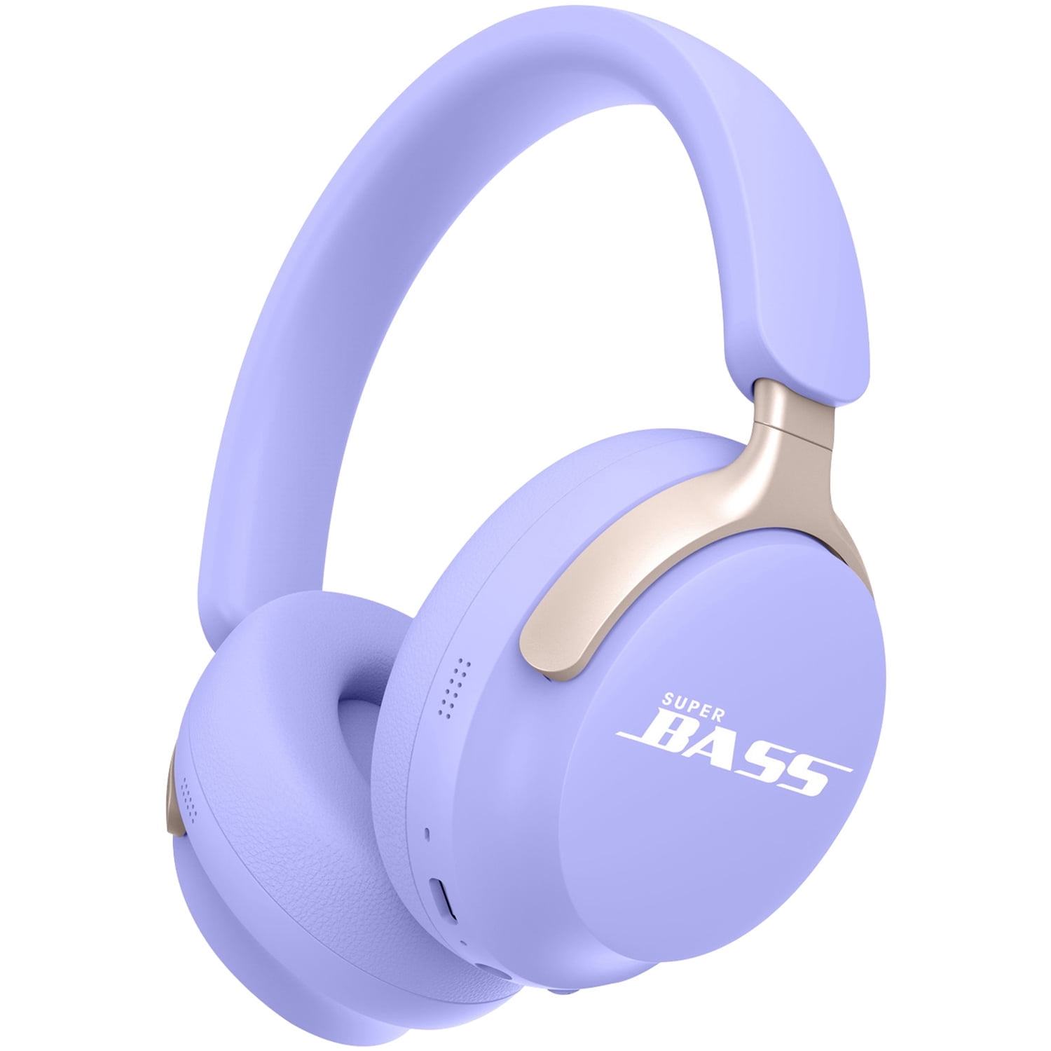Bluetooth Headphones Over Ear,Hi-Fi Stereo Sound Stretchable Wireless Bluetooth 5.3 Headset Memory-Protein Earmuffs Noise Cancelling Headphones With Mic TF/SD Slot for PC/Cell Phones,Purple