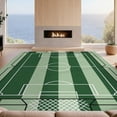 thumbnail image 2 of Design&I 8'x10' Washable Area Rug Soccer Field Stadium Stripes Pitch Markings Goal Net Theme Door for Living Room, Family Extra Large Skid-Resistant Low Profile, 2 of 7
