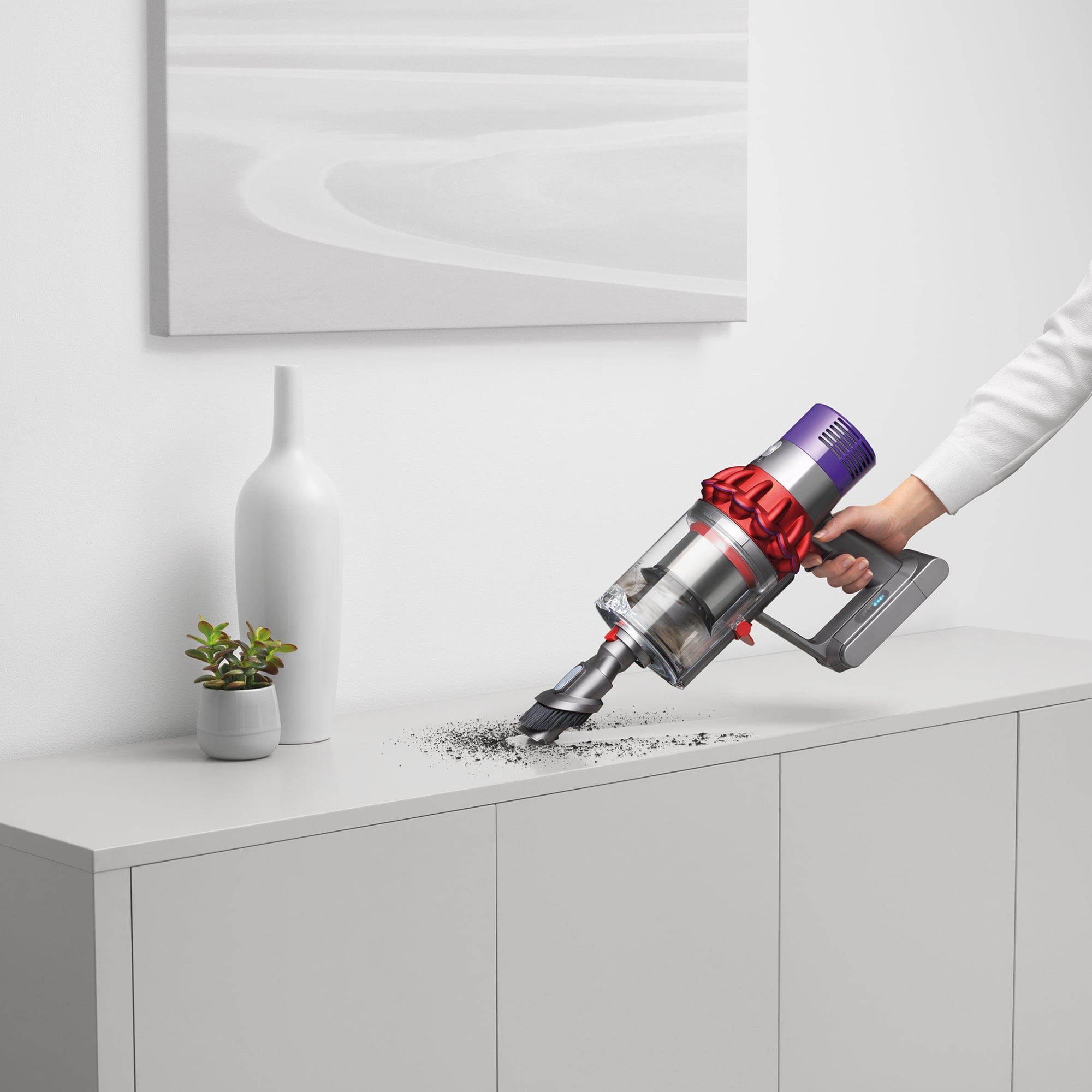Restored Premium Dyson V10 Motorhead Cordfree Vacuum Cleaner | Red