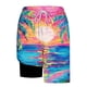 thumbnail image 3 of Ceisia Men's Tropical Sunset Print Beach Shorts with Quick Dry Stretch Fabric and Anti-Exposure Liner Multicolor M Gifts, 3 of 6