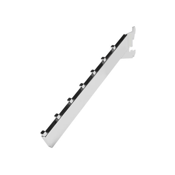 SSWBasics Chrome 7-Cube Dimensional Waterfall for Slotted Standard - 1 inch slots 2 inch on center - Pack of 5