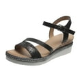 thumbnail image 1 of Summer New Fish Mouth Retro Wedge Heel Platform Sandals Womens Roman Shoes, 1 of 9