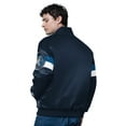 thumbnail image 2 of Men's Starter Navy Minnesota Timberwolves Triple Option Varsity Full-Snap Satin Jacket, 2 of 2