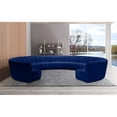 thumbnail image 2 of Maklaine 11-Piece Modular Contemporary Velvet Sectional Sofa - Navy, 2 of 4
