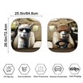 thumbnail image 6 of Jeiento Driving Alpacas Car Front Windshield Sun Shade 2-Piece Foldable Car Windshield Sun Shade UV Rays and Keeps Vehicle Cool Easy to Install for Most Sedan Truck SUV, 6 of 7