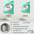 thumbnail image 4 of Designart "Spiraling Green Whimsical Whorl" Abstract Spirals Mirror Wall Decor - Modern Green Abstract Large Mirror Wall Decor For Bedroom - 32" x 24" Inch, 4 of 5